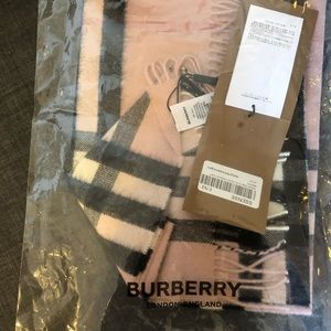 Burberry Pink Cashmere Scarf